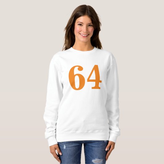 Orange Customizing Number Basic Long Sleeve T - Sh Sweatshirt (Vorne ganz)