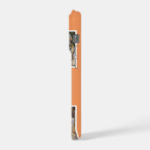 Orange Cute Modern 3 Photo Layout Custom iPhone Hülle (Linke Seite)