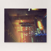 Orange Cyberpunk-Neonstadt Puzzle (Horizontal)