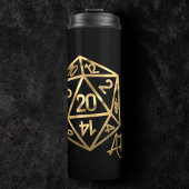 Orange D20 Crit AF | Roleplayer PnP Gamer Dice Thermosbecher