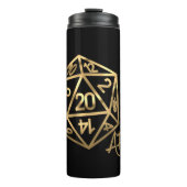 Orange D20 Crit AF | Roleplayer PnP Gamer Dice Thermosbecher (Vorderseite)