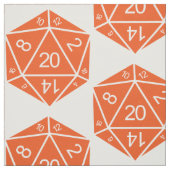 Orange D20 Dice Fabric Stoff (Muster)