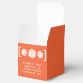 Orange D20 Dice Gamer Gefälligkeitsboxen Geschenkschachtel (Geöffnet)