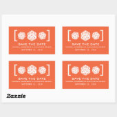 Orange D20 Dice Gamer Save the Date Stickers (Blatt)