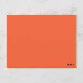 Orange D20 Dice Gamer Tischnummer Postcard (Rückseite)