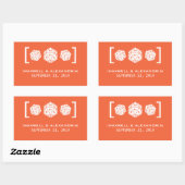 Orange D20 Dice Gamer Wedding Stickers (Blatt)