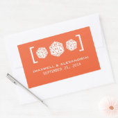 Orange D20 Dice Gamer Wedding Stickers (Umschlag)