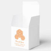 Orange D20 Dice-Gastgeschenk Hochzeit Geschenkschachtel (Geöffnet)
