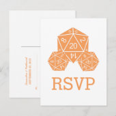 Orange D20 Dice Response Postkarte (Vorne/Hinten)