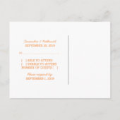 Orange D20 Dice Response Postkarte (Rückseite)