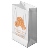 Orange D20 Dice Wedding Gift Bag Kleine Geschenktüte (Vorderseite Schrägansicht)
