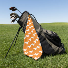 Orange Dackel Gift Golf Handtuch