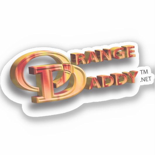 Orange Daddy 3D Aufkleber (Vorderseite)