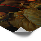 Orange Dahlia Blume Art Print Poster (Ecke)