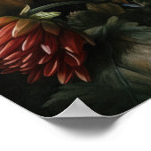 Orange Dahlia Blume Art Print Poster (Ecke)