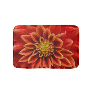 Orange dahlia Blume Badematte