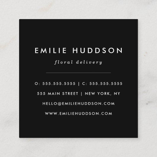 Orange Dahlia Blume, Floristry, Blume Shop Quadratische Visitenkarte (Rückseite)