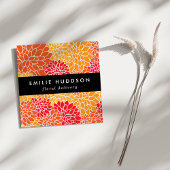 Orange Dahlia Blume, Floristry, Blume Shop Quadratische Visitenkarte