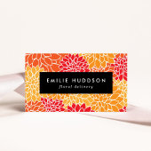 Orange Dahlia Blume, Floristry, Blume Shop Visitenkarte