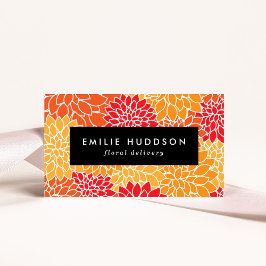 Orange Dahlia Blume, Floristry, Blume Shop Visitenkarte