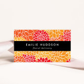 Orange Dahlia Blume, Floristry, Blume Shop Visitenkarte