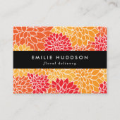 Orange Dahlia Blume, Floristry, Blume Shop Visitenkarte (Vorderseite)