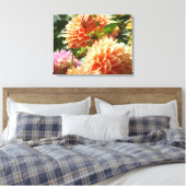 Orange Dahlia Blume Leinwand Fotodrucke (Insitu (Schlafzimmer))