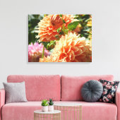 Orange Dahlia Blume Leinwand Fotodrucke (Insitu (Wohnzimmer))