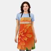 Orange dahlia Blume nah-up Schürze (Getragen)