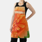 Orange dahlia Blume nah-up Schürze (InSitu)