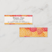 Orange Dahlia Flowers, Floristry, Flower Shop Mini Visitenkarte (Vorne/Hinten)