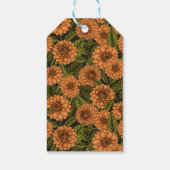 Orange Dahlia Garden Geschenkanhänger (Rückseite)