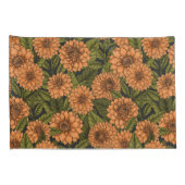 Orange Dahlia Garden Kissenbezug (Rückseite-Rechts)