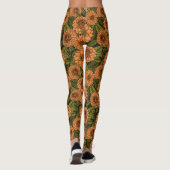 Orange Dahlia Garden Leggings (Rückseite)