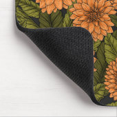 Orange Dahlia Garden Mousepad (Ecke)