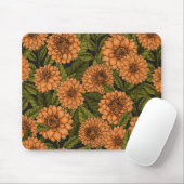 Orange Dahlia Garden Mousepad (Mit Mouse)