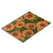 Orange Dahlia Garden Notizblock (Linke Seite)