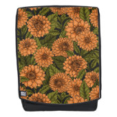 Orange Dahlia Garden Rucksack (Vorderseite)
