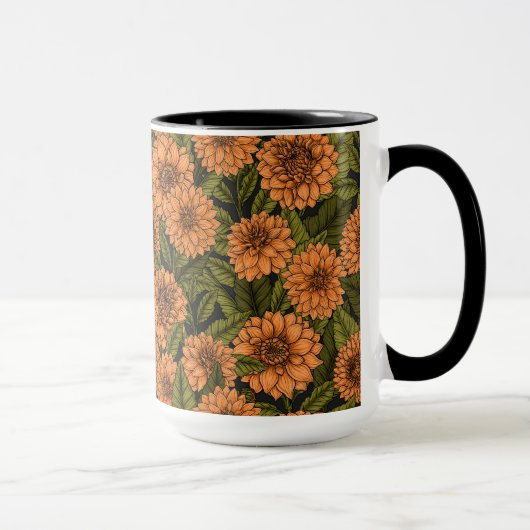 Orange Dahlia Garden Tasse (Rechts)