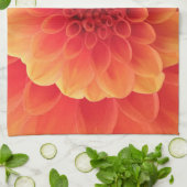Orange Dahlia Geschirrtuch (Gefaltet)