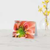 Orange Dahlia Grußkarte Karte (Gelbe Blume)