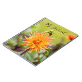 Orange Dahlia Journal Notebook Notizblock (Linke Seite)