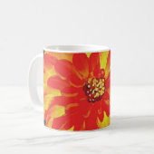 Orange Dahlia Kaffeetasse (Vorderseite Links)