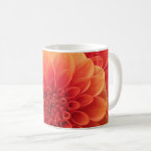 Orange Dahlia Kaffeetasse (VorderseiteRechts)