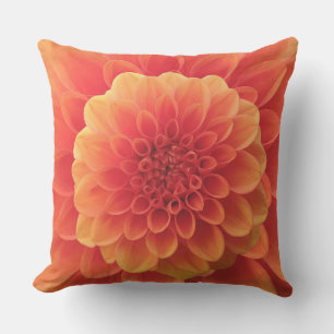 Orange Dahlia Kissen