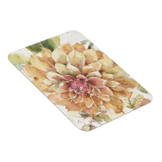 Orange Dahlia Magnet (Rechte Seite)