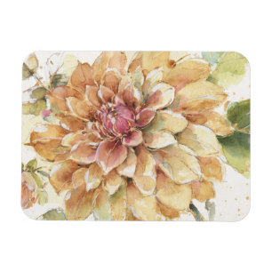 Orange Dahlia Magnet