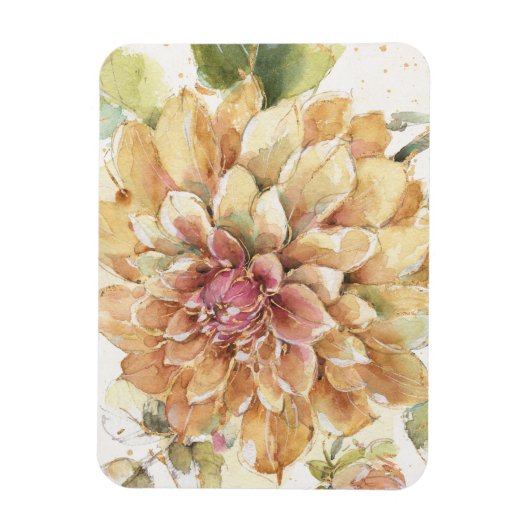 Orange Dahlia Magnet (Vertikal)