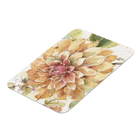 Orange Dahlia Magnet (Linke Seite)