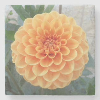 Orange Dahlia Marble Stone Untersetzer